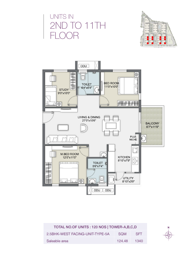 Tower D 2.5BHK